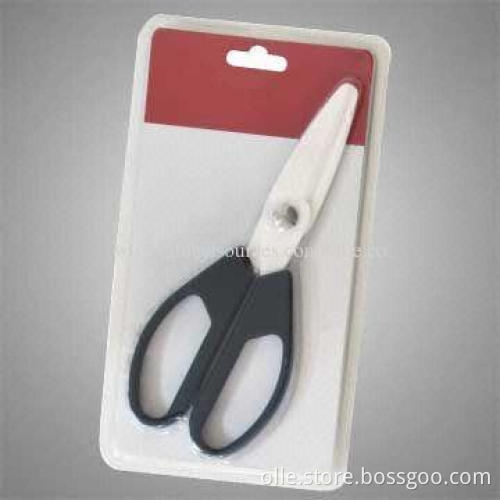 Ceramic Kitchen Scissors with Black and White Ceramic Blade